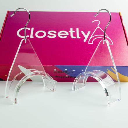 WIOSI acrylic purse hanger for closet clear strong handbag hook wardrobe  storage display rack holder organizer